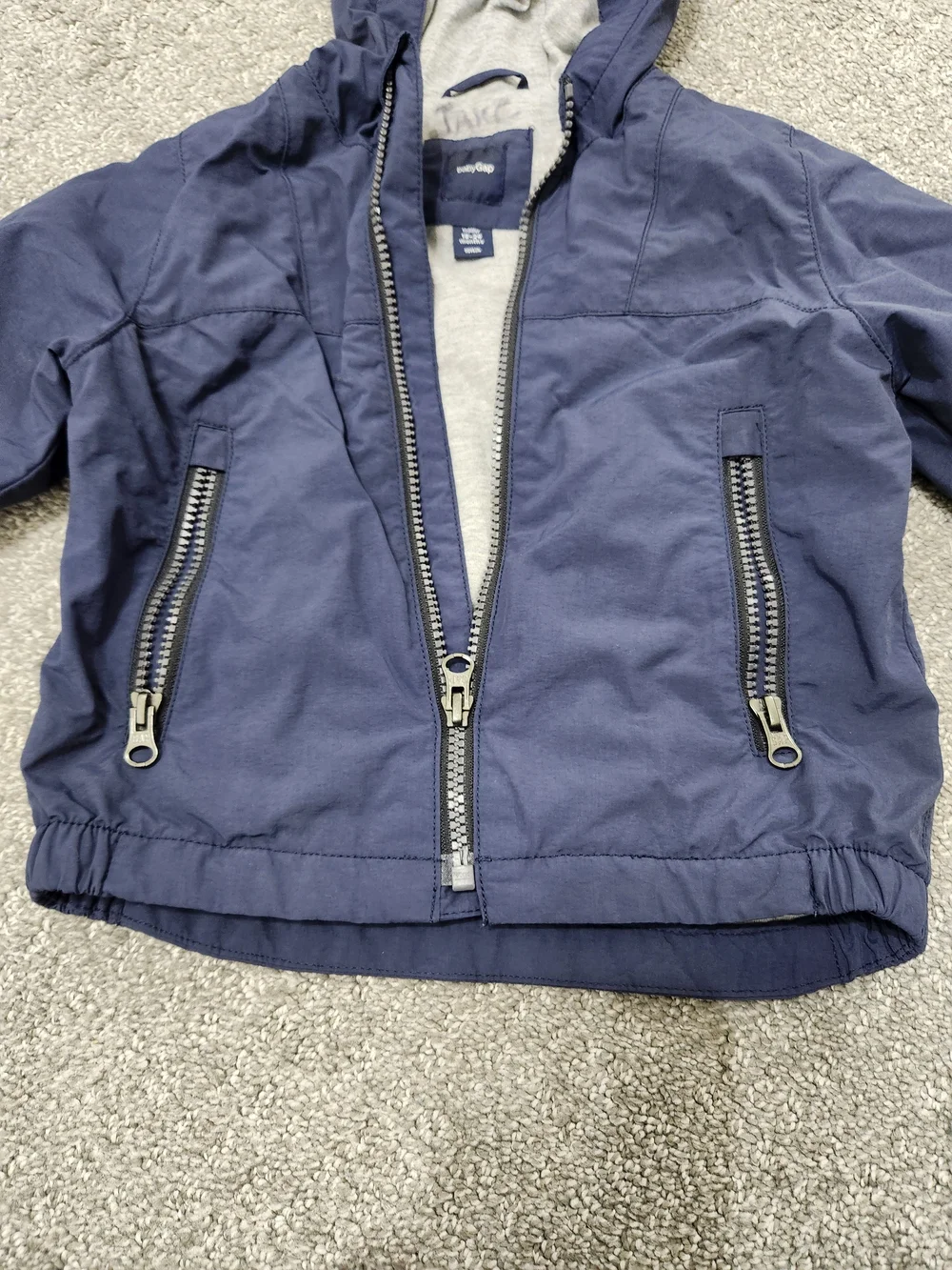 Kids Navy Hooded Jacket - Gap 18-24